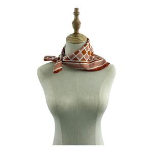 Burnt Orange Checkerboard Scarf